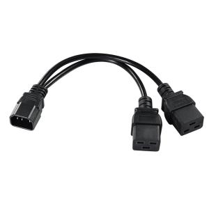 IEC 60320 C14 to Dual C19 Power Splitter Cable for Server Racks