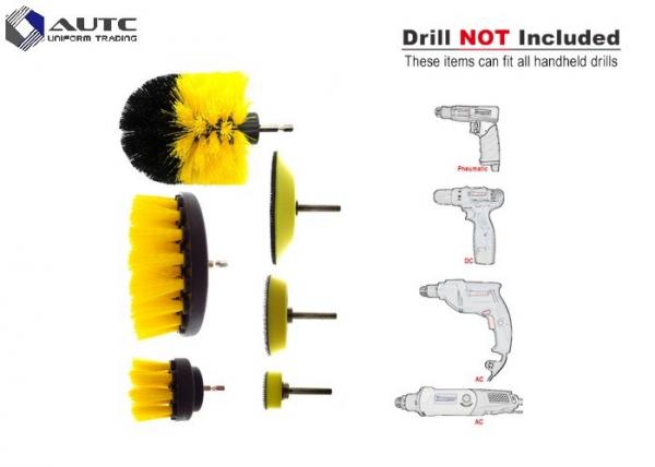 Power Scrub Nylon Grill Brush Electric Drill Attachment Kit For Carpet Glass Car