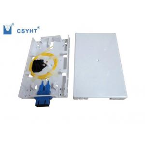 China Wall Mounted FTTH Distribution Box 2 Port Loaded 1 SC Duplex Adapter ABS Plastic supplier