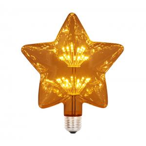 China G145 1.5w E27 Fancy Filament Light Bulbs Warm White Star  Shape 180lm supplier