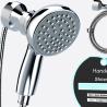 China Micro Nano Bubble Handheld Shower Head 130mm Chrome 3 Spray Modes wholesale