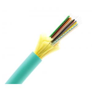 China OM3 Aqua Jacket Tight Buffer Fiber Optic Cable 24 Core Indoor Fiber Distribution Cable supplier