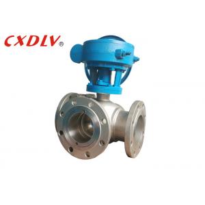 China PTFE Seat T Port Gear Operation SS 150LB 3 Way Ball Valve supplier
