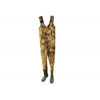China Camo Neoprene Fishing Waders , Anti Slip Breathable Bootfoot Chest Waders on sale