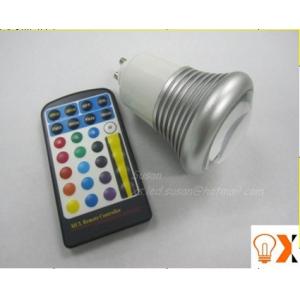 China Indoor 5w GU10/E27 RGB led color changing light bulb with remote 95mm×60mm supplier