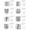 Mall Metal Bathroom Accessories HPL Type Cubicle Partition Accessories