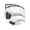 China 80x240cm Polycarbonate Canopy Window Awning Canopy Window Sun Shade Patio Cover Shelter  With Black Support wholesale