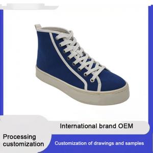 China New Fashion Style Unisex Brand Custom Casual Lace-up Flats High-top Shoes in Canvas supplier