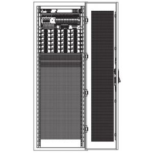 1200A Indoor Telecom Cabinet Dia 600mmx600mmx2000mm Black Color