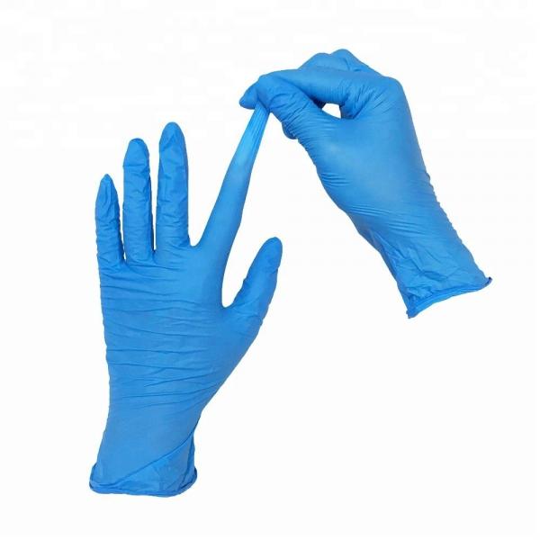 Non Medical AQL1.5 Disposable Nitrile Gloves Chemical Resistance Wholesale Blue