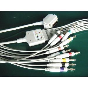 China Siemens Hellige One Piece 10 Lead EKG Lead Wires Double Shield TPU Cable supplier