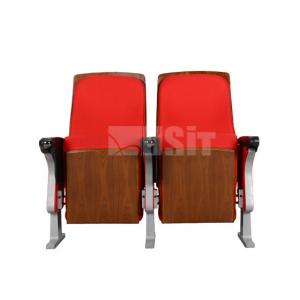 China Red Color Church Theatre Seating Wood Outer Back For Lecture Hall Auditorium supplier