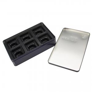 Stainless Steel Tin Box For Tea Packaging Transparent Window Tray Inside Book Shape