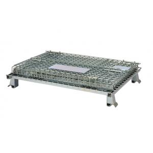 Stackable Metal Wire Basket Pallet Folding Metal Wire Cage For Transport