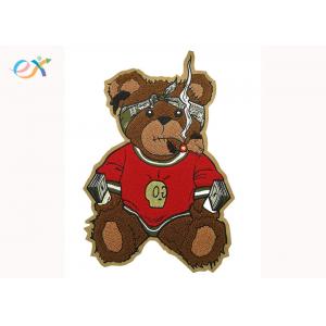 Cartoon Animals Bear Diy Chenille Patch Sew - On Backing For Jacket , ODM Design