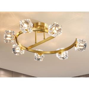 Creative Living Room Bedroom Crystal LED Ceiling Light Switch Control