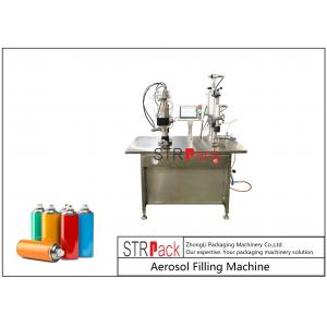 Semi Automatic Aerosol Spray Paint Can Filling Capping Machine Gas