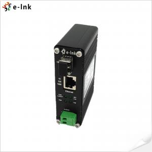 Industrial Hardened 10/100/1000Base-T to 1000Base-X SFP PoE Media Converter with PoE Reset Function