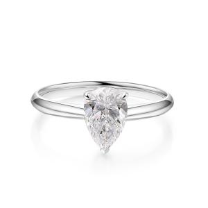 Beautiful Design Lab Grown Diamond Ring 18K White Gold jewelry for gifts and party Diamond ring Pear Shape Diamond Ring