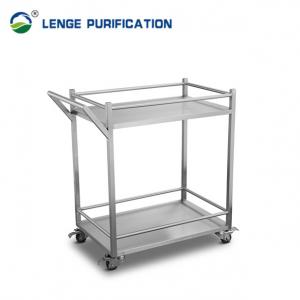 Medical Stainless Steel Trolley With Wheels For Pharmaceutical Factory