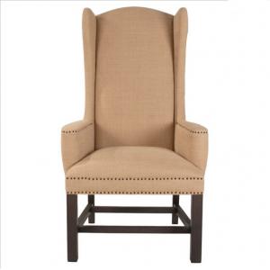New Solid Wood Chair Living Room Furniture Tufted Fabric Accent Club Chair