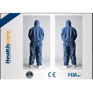 China CE Approved Disposable Protective Coveralls Nonwoven Suits White / Yellow / Blue Color wholesale