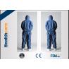 CE Approved Disposable Protective Coveralls Nonwoven Suits White / Yellow / Blue