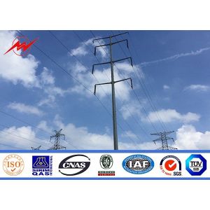 33KV 40FT 11900MM Galvanized Steel Power Poles Design Load 500KGS
