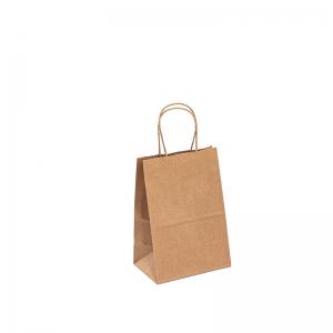 China Wholesale Gift Packaging Paper Bag Shopping Brown Kraft Paper Bag Customized supplier