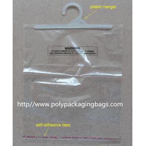 China Professional Flexible Packaging Poly Bags With Hangers  / Custom Shopping Bags supplier