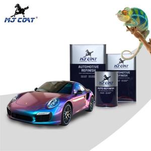 China High Glossy Base Coat Chameleon Car Paint Full Film Automotive Chameleon Paint supplier