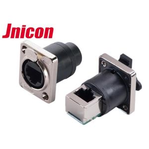 China Conector impermeable de los datos de IP44 IP65, conector de la estafa del poder derecho y el panel de 90 grados supplier