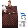 China Portable Personal Indoor Spa Sauna Tent Computer Control Panel Computer Control Panel Steam Remote Control One Person Sauna for Home Relaxation Therapeutic Detox wholesale