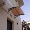 China 80x120cm Canopy Window Awning Canopy For Door And Window Patio Cover Shelter Brown color With Black Support wholesale