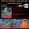 China Castle Rental Palm Tree Inflatable Bouncy Castle with Slide Pool CE/EN71/EN14960 Certified wholesale
