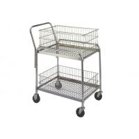 China 33"L X 20"W X 37-1/2" Rolling Mail Cart 200 Lb Load Capacity Removable Baskets for sale