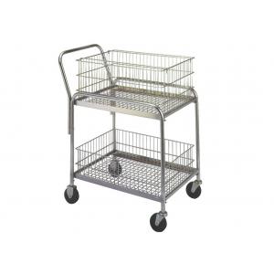 33"L X 20"W X 37-1/2" Rolling Mail Cart 200 Lb Load Capacity Removable Baskets