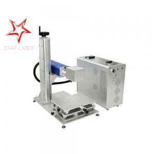 China Air Cooling 30W Fiber Laser Marking Machine Permanent Process Table Printer supplier