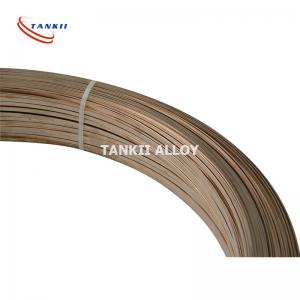 China 4mm*12mm 6J13 Copper Manganese Alloy Resistance Flat Ribbon / Strip supplier