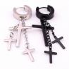 Punk Stainless Steel Stud Earring Men Cross Earring Fashion Tassels Crosses Body