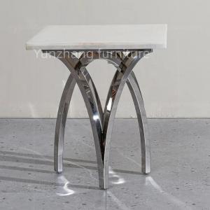 Hotel Furniture Sofa Side End Table Line Sense Silver Low Key Design