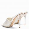 China Nappa PU Crystal Women High Heeled Shoes Ankle Strap Stiletto Heels wholesale