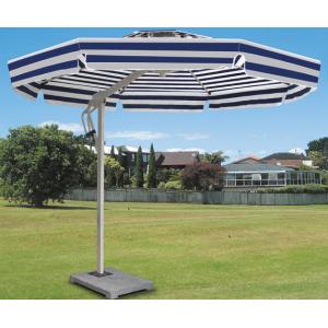 China Side Pole Striped Double Sided Patio Umbrella Beach Parasol Shopping Street Villa supplier