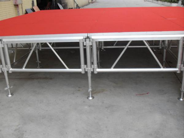 Etapa plegable de aluminio ligera roja con capacidad fuerte del cargamento de