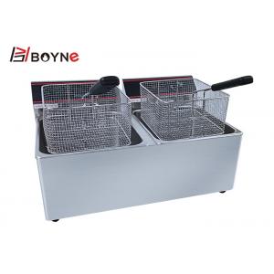 China 11L Double Oil  Tank Electric Fryer Table Top Fryer Snack Food Kitchen Equipments supplier
