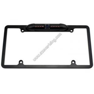 China Wide Angle Car License Plate Frame Mount Rear View Backup Camera 8 IR LED Rear View Camera with Parking Lines supplier