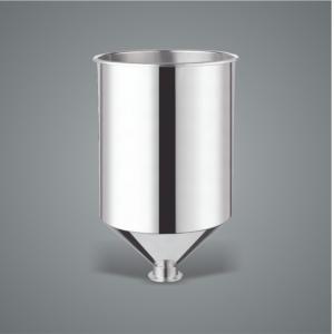 Small Stainless Steel Conical Hopper , Silver Milk Hopper 20L