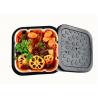 China Disposable self-heating meal box Square food tray takeaway with inner tray and heatig bag wholesale