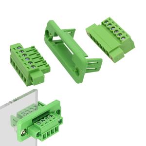 China 3.81mm pitch Feed Through Flange Screw Terminal Blocks Interlocking wholesale