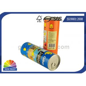 Food Grade Easy Peel Off Aluminum Lid Airproof Paper Composite Cans / Packaging Tubes